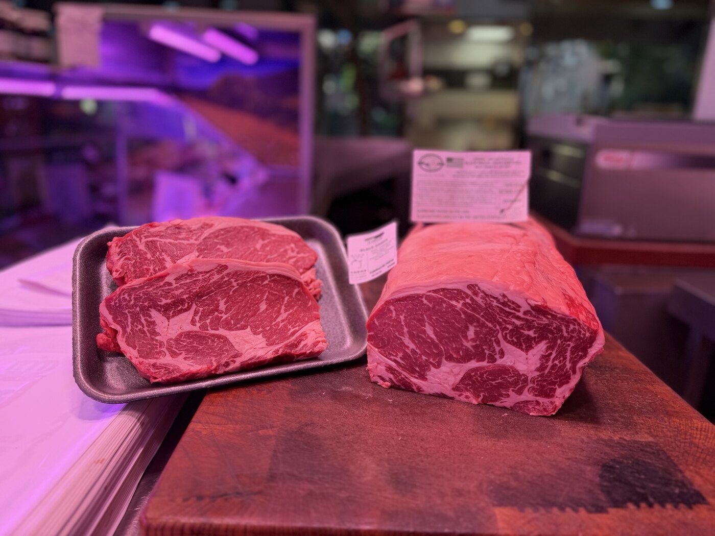 Cortes de Black Angus con un marcado marmoleo